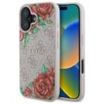 Guess GUHMP16SP4ROPEMCP Pink Hardcase 4G Flowers Print MagSafe Kryt iPhone 16