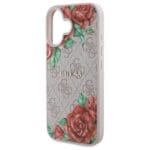 Guess GUHMP16SP4ROPEMCP Pink Hardcase 4G Flowers Print MagSafe Kryt iPhone 16