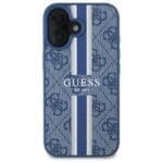 Guess GUHMP16SP4RPSB Blue Hardcase 4G Printed Stripes MagSafe Kryt iPhone 16