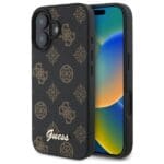 Guess GUHMP16SPGPYSK Black Hardcase Peony Script MagSafe Kryt iPhone 16