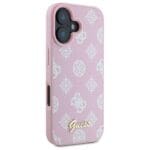Guess GUHMP16SPGPYSP Pink Hardcase Peony Script MagSafe Kryt iPhone 16