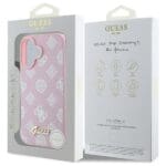 Guess GUHMP16SPGPYSP Pink Hardcase Peony Script MagSafe Kryt iPhone 16
