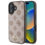Guess GUHMP16SPGPYSW Brown Hardcase Peony Script MagSafe Kryt iPhone 16