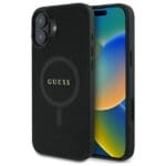 Guess GUHMP16SPSAHMCK Black Hardcase Saffiano Classic Logo MagSafe Kryt iPhone 16