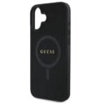 Guess GUHMP16SPSAHMCK Black Hardcase Saffiano Classic Logo MagSafe Kryt iPhone 16