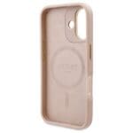 Guess GUHMP16SU4GPRP Pink Hardcase 4G Logo Plate MagSafe Kryt iPhone 16