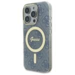 Guess GUHMP16XH4STB Blue Hardcase IML 4G MagSafe Kryt iPhone 16 Pro Max