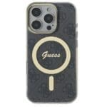 Guess GUHMP16XH4STK Black Hardcase IML 4G MagSafe Kryt iPhone 16 Pro Max