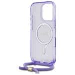 Guess GUHMP16XHCTSGNSU Purple Hardcase Crossbody Cord Script MagSaf Kryt iPhone 16 Pro Max