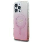 Guess GUHMP16XHGRCELP Pink Hardcase IML Glitter Gradient MagSafe Kryt iPhone 16 Pro Max