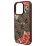 Guess GUHMP16XP4ROPEMCW Brown Hardcase 4G Flowers Print MagSafe Kryt iPhone 16 Pro Max