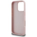 Guess Hot Stamp 4G Pattern Triangle Metal Logo Pink Kryt iPhone 16 Pro