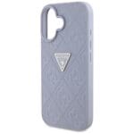 Guess Hot Stamp 4G Pattern Triangle Metal Logo Purple Kryt iPhone 16