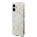 Guess IML Flowers Allover Strap MagSafe White Kryt iPhone 17
