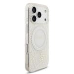 Guess IML Flowers Allover Strap MagSafe White Kryt iPhone 17 Pro