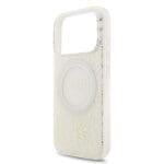 Guess IML Flowers Allover Strap MagSafe White Kryt iPhone 17 Pro