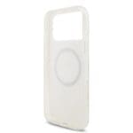 Guess IML Flowers Allover Strap MagSafe White Kryt iPhone 17 Pro Max