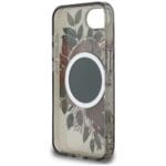 Guess IML Flowers MagSafe Black Kryt iPhone 16e