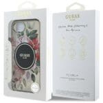 Guess IML Flowers MagSafe Black Kryt iPhone 16e