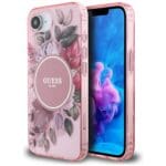 Guess IML Flowers MagSafe Pink Kryt iPhone 16e