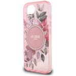 Guess IML Flowers MagSafe Pink Kryt iPhone 16e