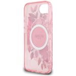 Guess IML Flowers MagSafe Pink Kryt iPhone 16e