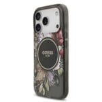 Guess IML Flowers Strap MagSafe Black Kryt iPhone 17 Pro