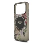 Guess IML Flowers Strap MagSafe Black Kryt iPhone 17 Pro
