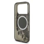 Guess IML Flowers Strap MagSafe Black Kryt iPhone 17 Pro