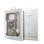 Guess IML Flowers Strap MagSafe Black Kryt iPhone 17 Pro