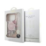 Guess IML Flowers Strap MagSafe Pink Kryt iPhone 17 Pro