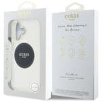 Guess IML Metal Colored Circle Classic Logo MagSafe Black Kryt iPhone 16