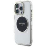Guess IML Metal Colored Circle Classic Logo MagSafe Black Kryt iPhone 16 Pro