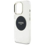 Guess IML Metal Colored Circle Classic Logo MagSafe Black Kryt iPhone 16 Pro