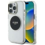 Guess IML Metal Colored Circle Classic Logo MagSafe Black Kryt iPhone 16 Pro Max