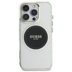 Guess IML Metal Colored Circle Classic Logo MagSafe Black Kryt iPhone 16 Pro Max