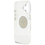 Guess IML Metal Colored Circle Classic Logo MagSafe Grey Kryt iPhone 16