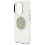 Guess IML Metal Colored Circle Classic Logo MagSafe Grey Kryt iPhone 16 Pro Max