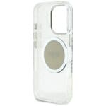 Guess IML Metal Colored Circle Classic Logo MagSafe Grey Kryt iPhone 16 Pro Max