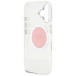 Guess IML Metal Colored Circle Classic Logo MagSafe Pink Kryt iPhone 16