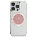 Guess IML Metal Colored Circle Classic Logo MagSafe Pink Kryt iPhone 16 Pro Max