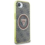 Guess IML Metal Glitter 4G Circle Triangle MagSafe Brown Kryt iPhone 16e