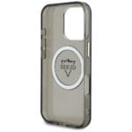 Guess IML Metal Mountain Logo MagSafe Black Kryt iPhone 16 Pro
