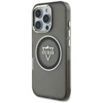 Guess IML Metal Mountain Logo MagSafe Black Kryt iPhone 16 Pro Max