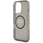 Guess IML Metal Mountain Logo MagSafe Black Kryt iPhone 16 Pro Max