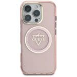 Guess IML Metal Mountain Logo MagSafe Pink Kryt iPhone 16 Pro Max