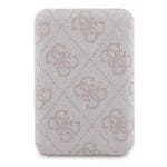 Guess Induction Powerbank 15WGUPB5FP4EMGP 5000mAh Pink 4G Leather Metal Logo MagSafe
