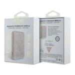 Guess Induction Powerbank 15WGUPB5FP4EMGP 5000mAh Pink 4G Leather Metal Logo MagSafe