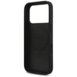 Guess Leather 4G Triangle Strass MagSafe Black Kryt iPhone 17 Pro
