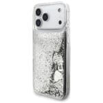 Guess Liq Glitter Charms Silver Kryt iPhone 17 Pro Max